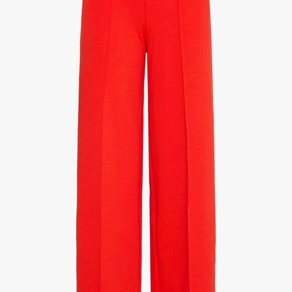 ICHI Red Wide Leg Trousers Women’s Size 36 Medium wide leg Pants - Picture 1 of 6